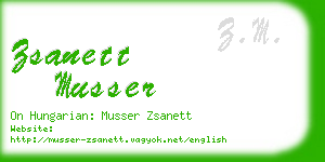 zsanett musser business card